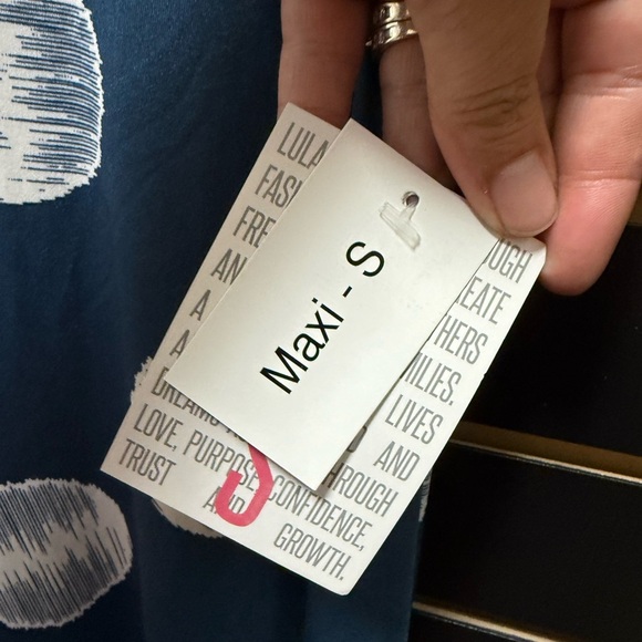 LuLaRoe Blue and White Maxi Skirt - Picture 2 of 3